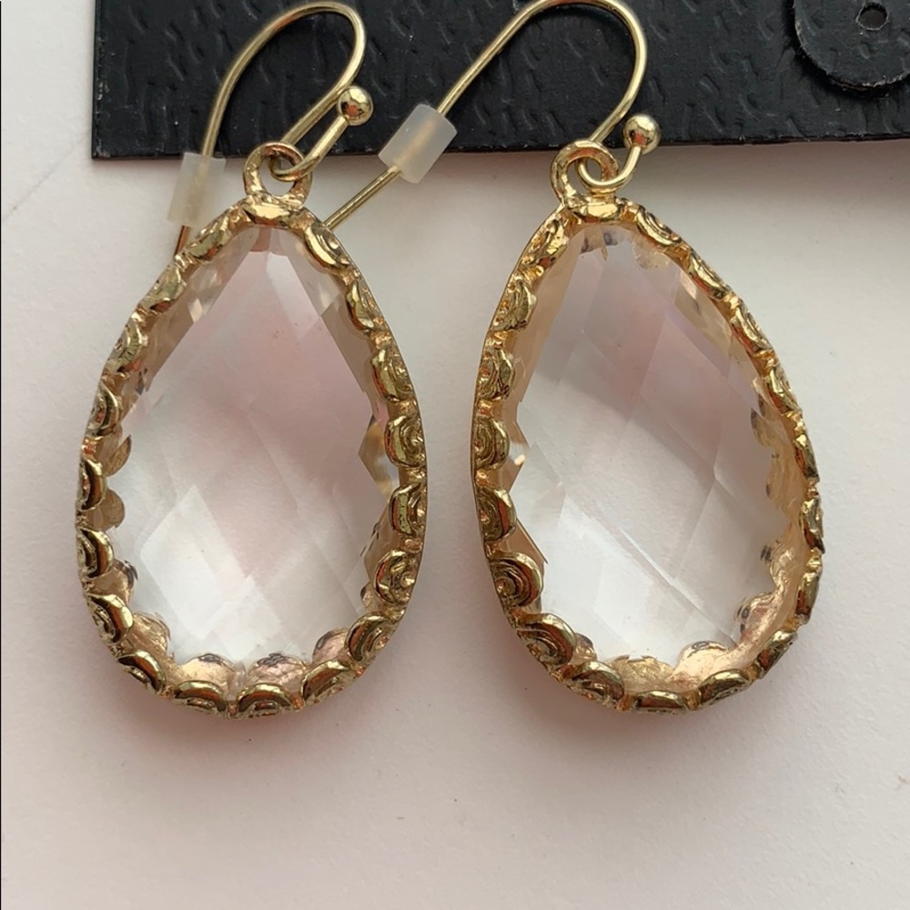 Francesca’s Collections faceted teardrop earrings
